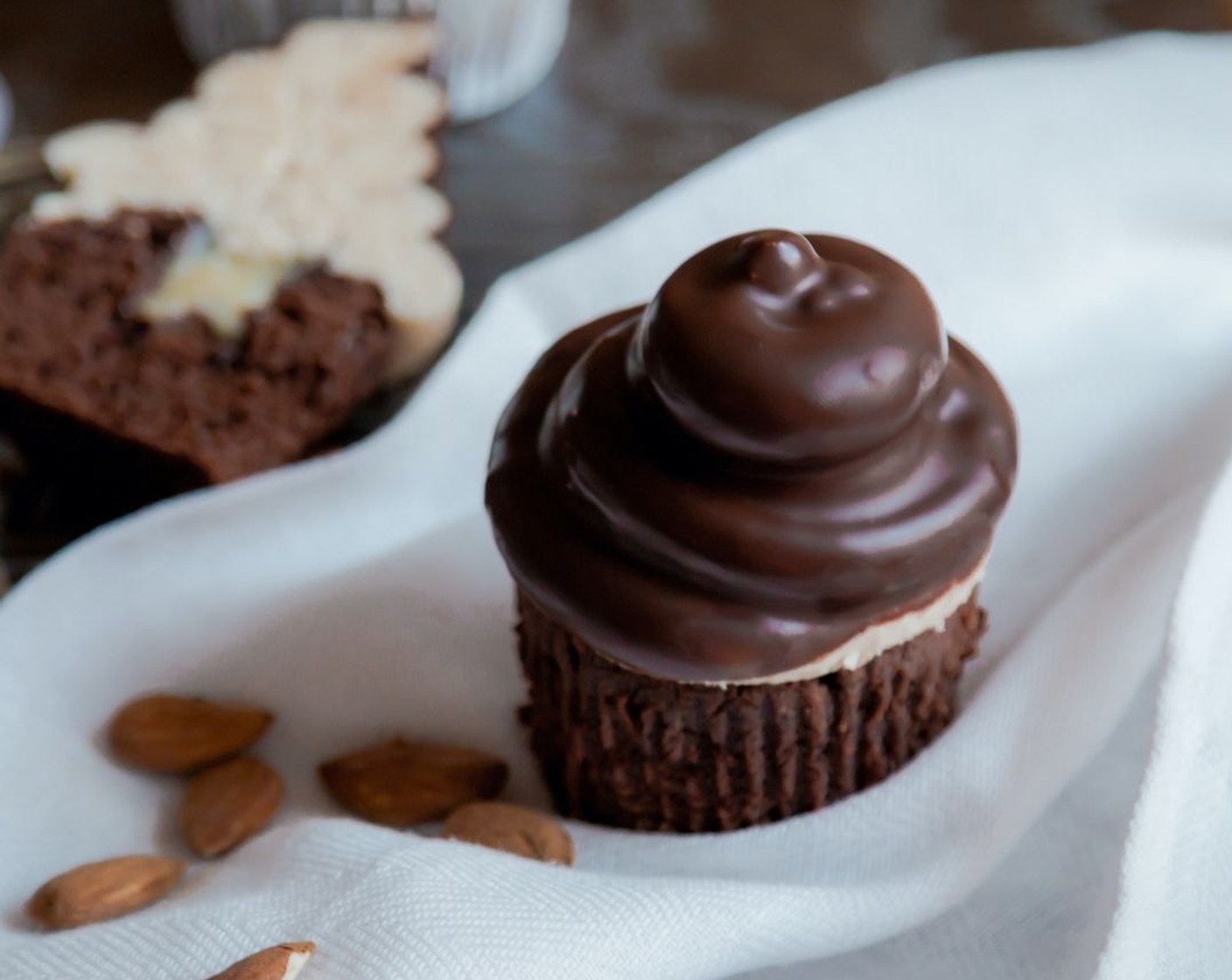 Amlou and Chocolate Hi Hat Cupcake with Caramel