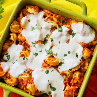 Easy Cheesy Tortellini Bake Recipe | SideChef