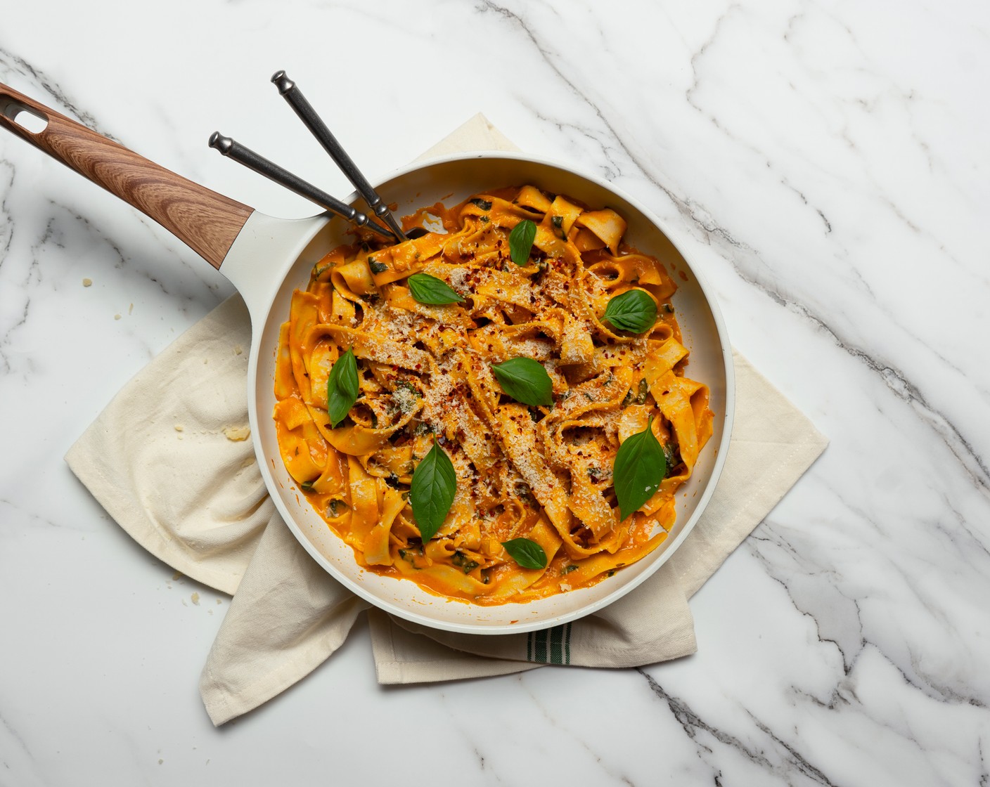 3-Ingredient Fresh Pasta with Cheesy Pumpkin Alfredo