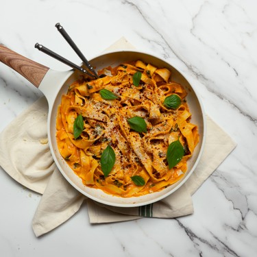 3-Ingredient Fresh Pasta with Cheesy Pumpkin Alfredo Recipe | SideChef