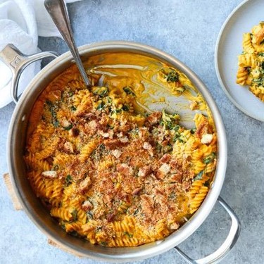 Vegan Pumpkin Mac and Cheese with Kale Recipe | SideChef