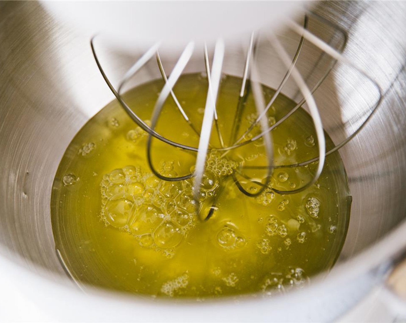 step 2 Place Eggs (8) into the bowl of a stand mixer fitted with whisk attachment.