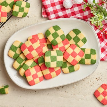Green and Red Checkerboard Cookies Recipe | SideChef