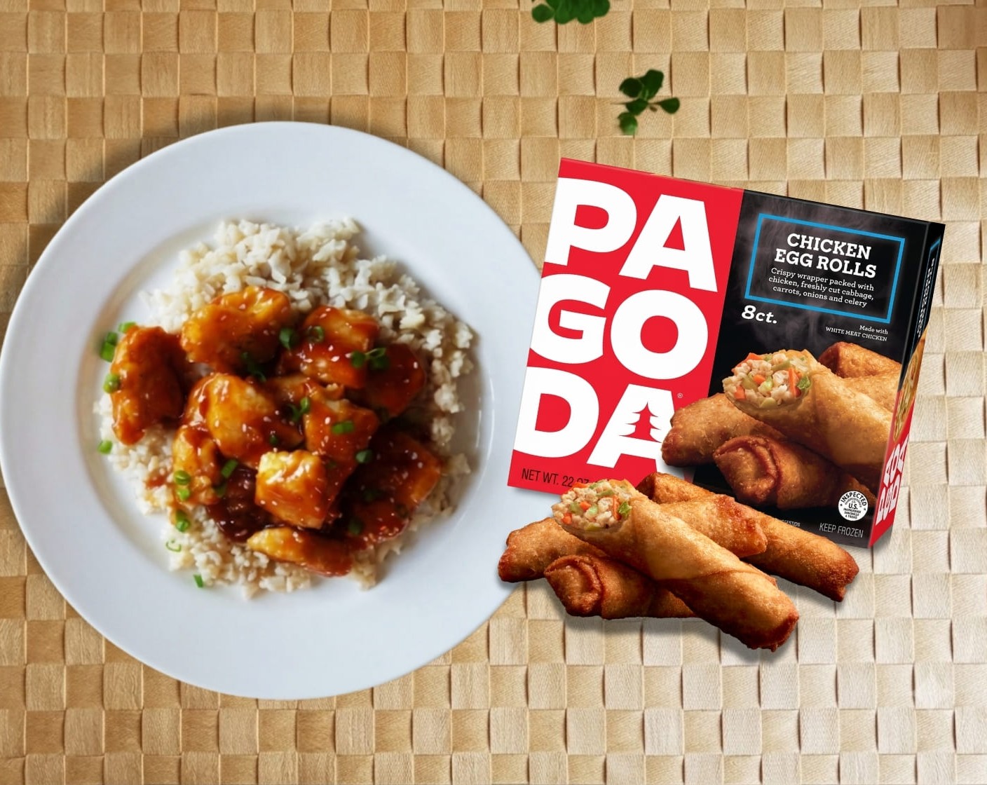 PAGODA® Egg Rolls with Sweet & Sour Chicken