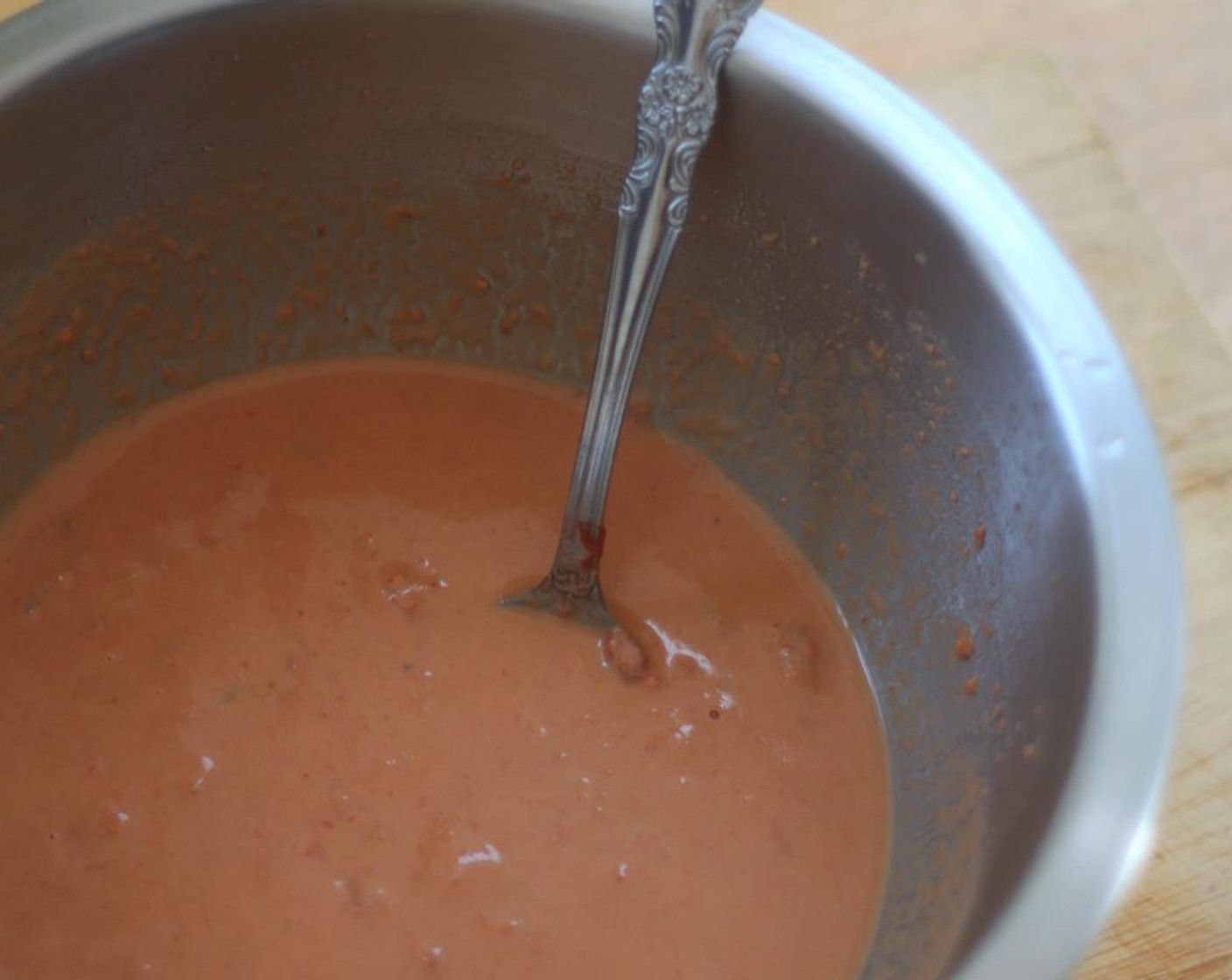 step 5 Ladle in about 1 cup of hot broth, and stir to combine. Add the mixture to the pot of stock to combine completely. If this doesn't seem thick enough for you, repeat the process again with more tahini and tomato paste. The broth will also thicken as it simmers.