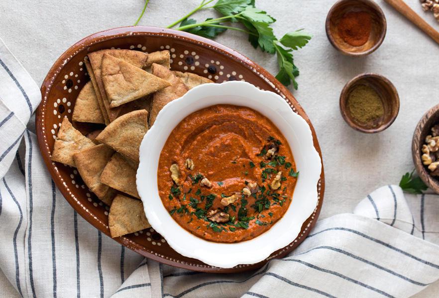 Roasted Red Pepper and Walnut Dip Recipe | SideChef