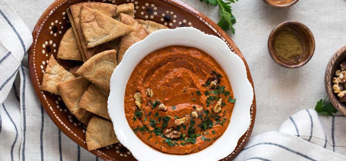 Roasted Red Pepper and Walnut Dip Recipe | SideChef