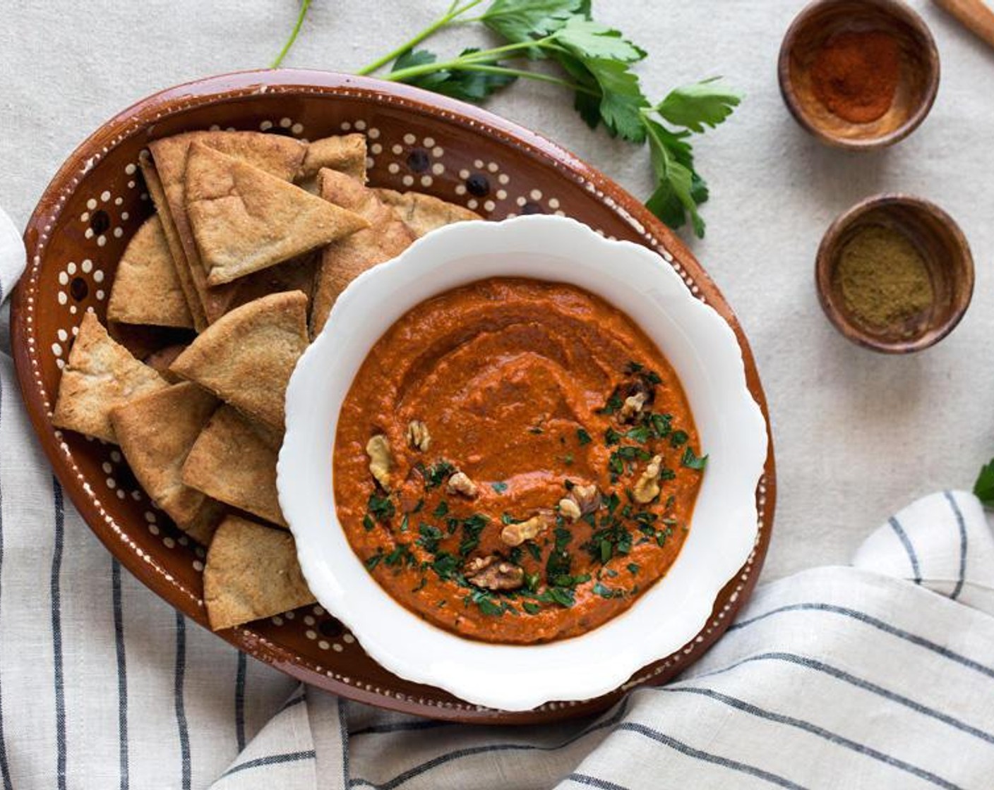 Roasted Red Pepper and Walnut Dip