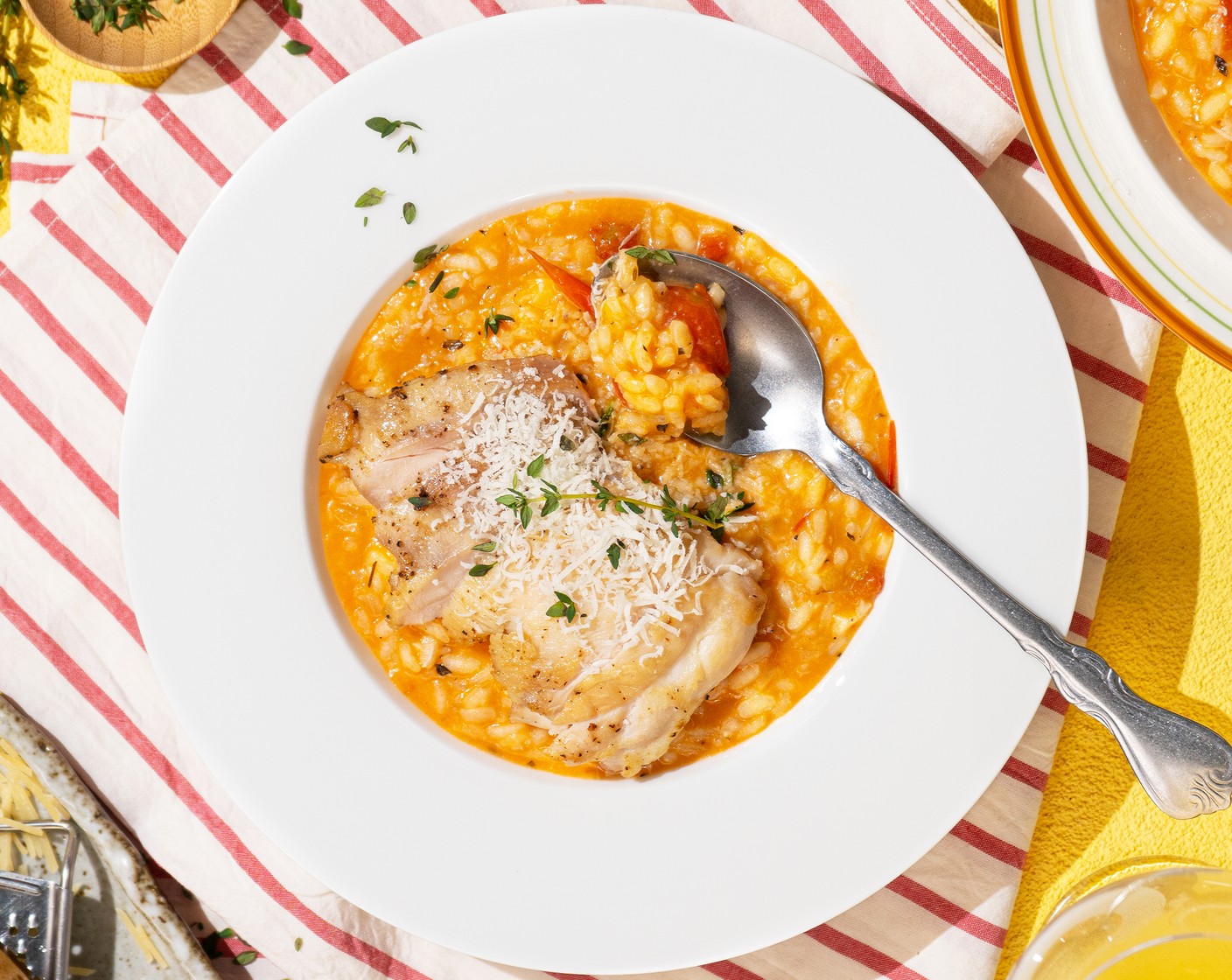 Chicken Risotto with Burst Tomatoes