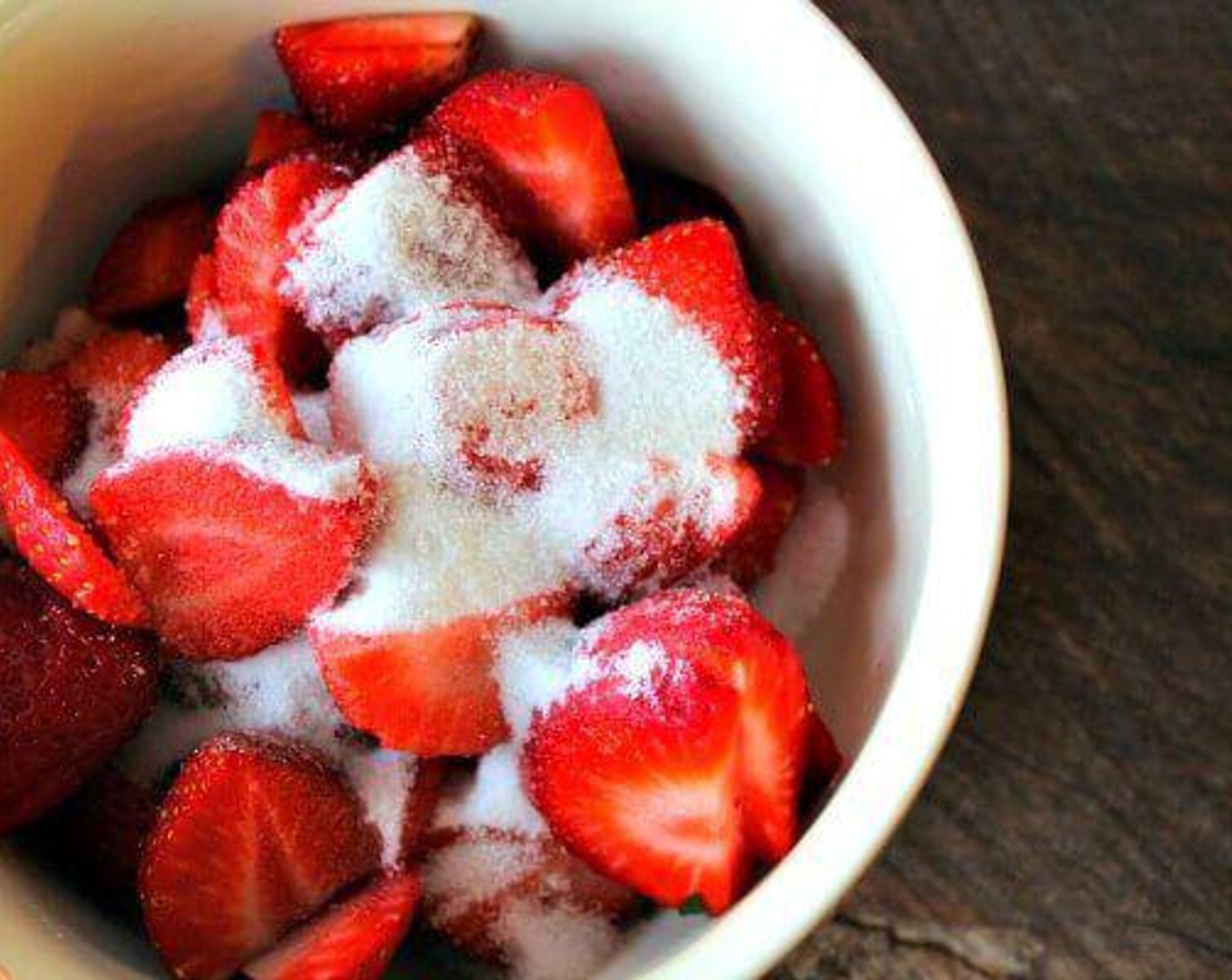step 1 In a small bowl, mash together the Fresh Strawberries (1 1/2 cups) and Granulated Sugar (1 Tbsp) with a fork.