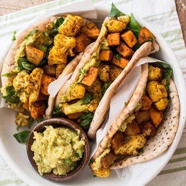 Sweet Potato and Cauliflower Curry Wraps Recipe | SideChef