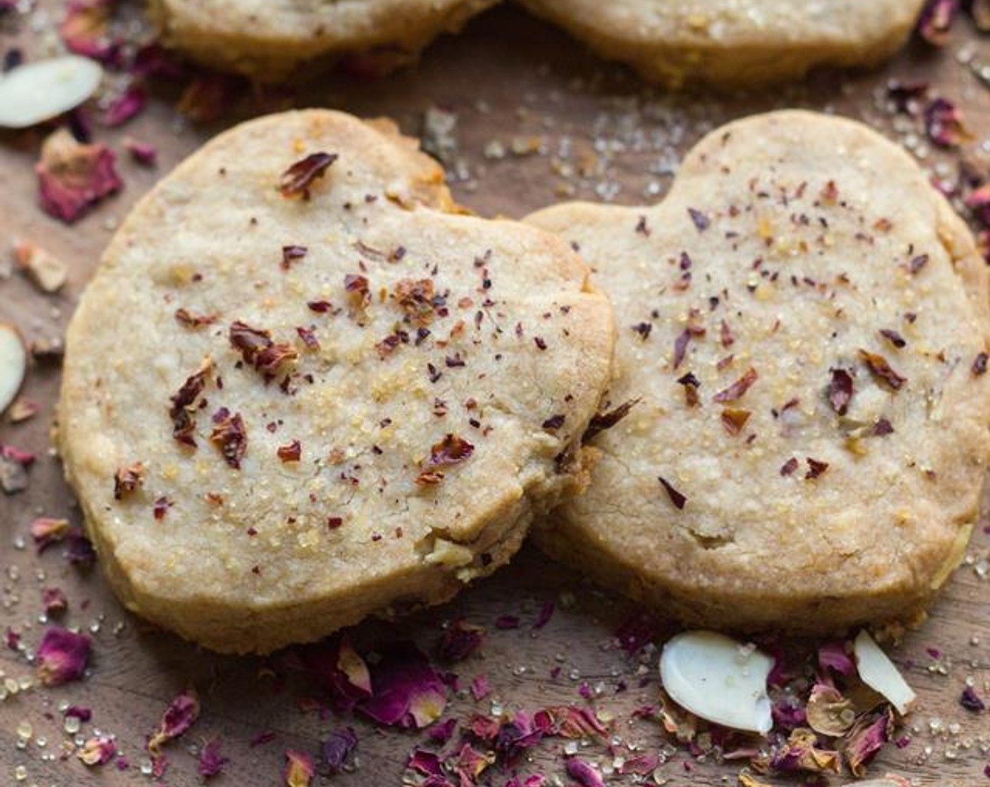 Rosewater Almond Shortbread