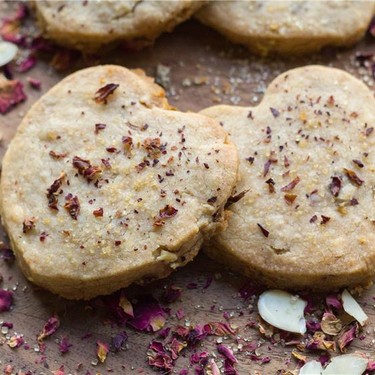 Rosewater Almond Shortbread Recipe | SideChef