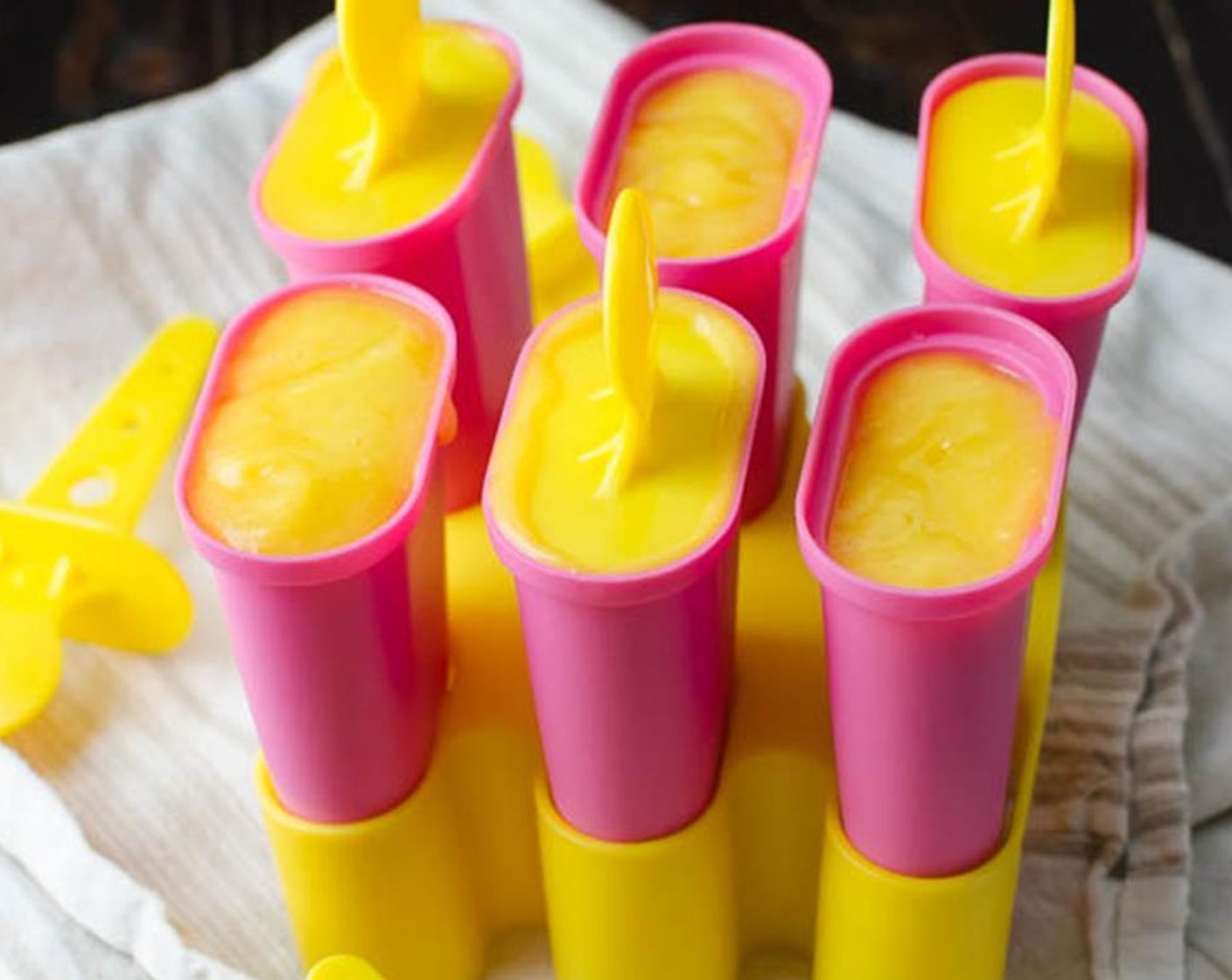 step 3 Pour the puree into popsicle molds, add the "stick", and freeze until solid.