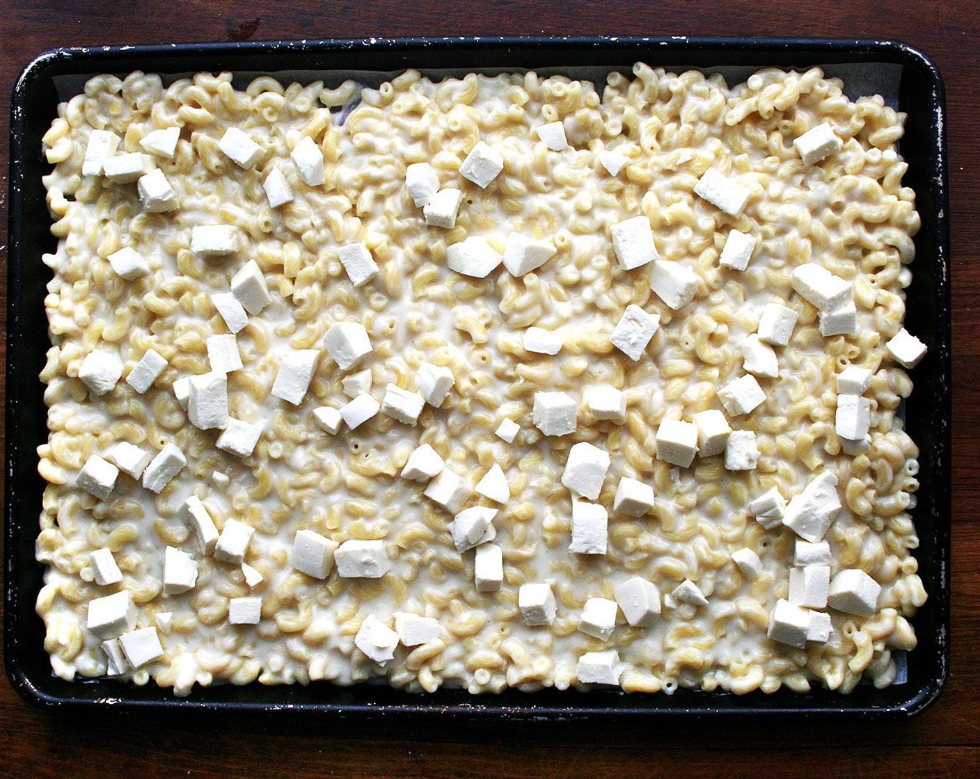 step 9 Distribute Fresh Mozzarella Cheese Ball (1 cup) over the top.