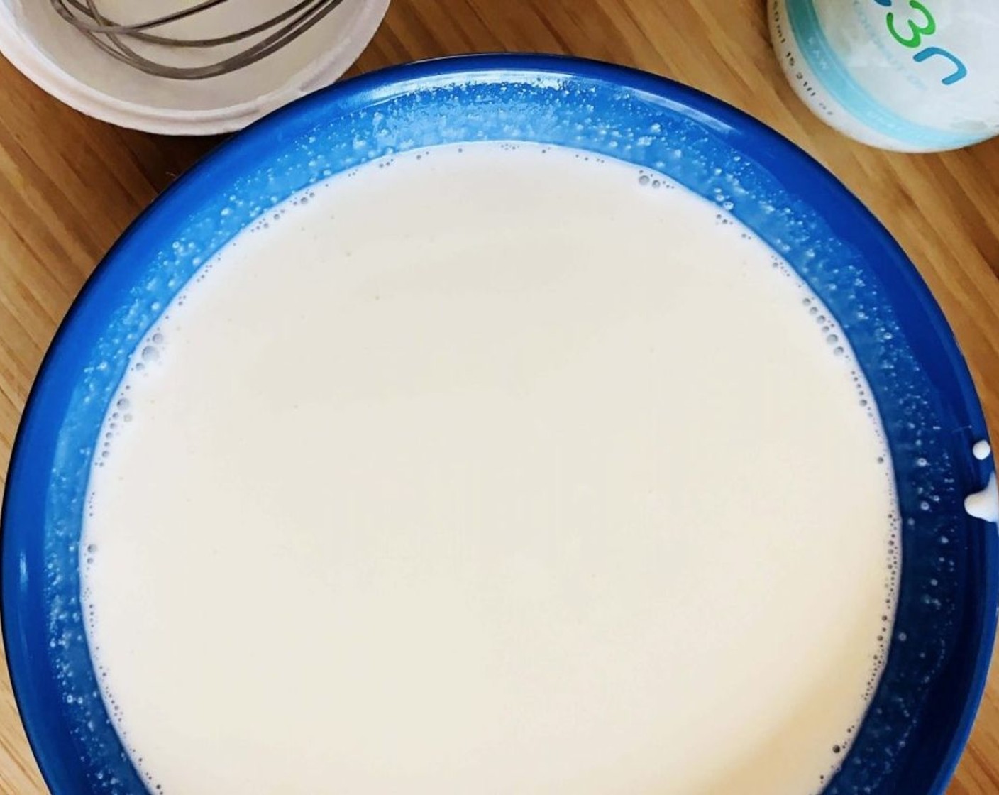step 6 In a large bowl, stir together Greek Yogurt (1 1/4 cups), La Lechera® Sweetened Condensed Milk (2/3 cup), and Fresh Cream (2/3 cup) until well combined.
