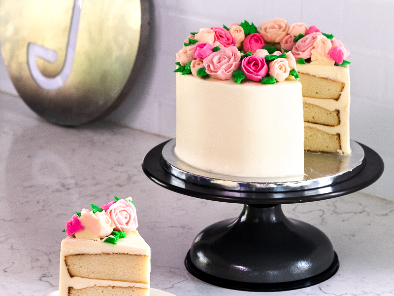 Vanilla Layer Cake with Vanilla Buttercream  Baker Jo