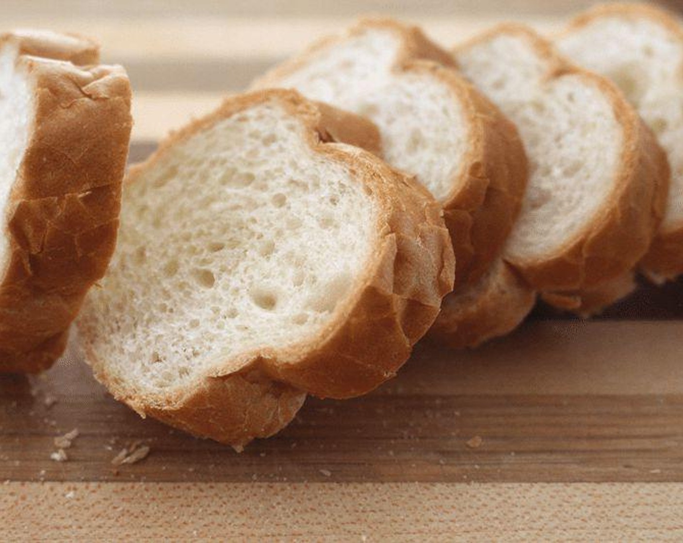 step 1 Slice Baguettes (6 slices) into 1/2-inch slices.