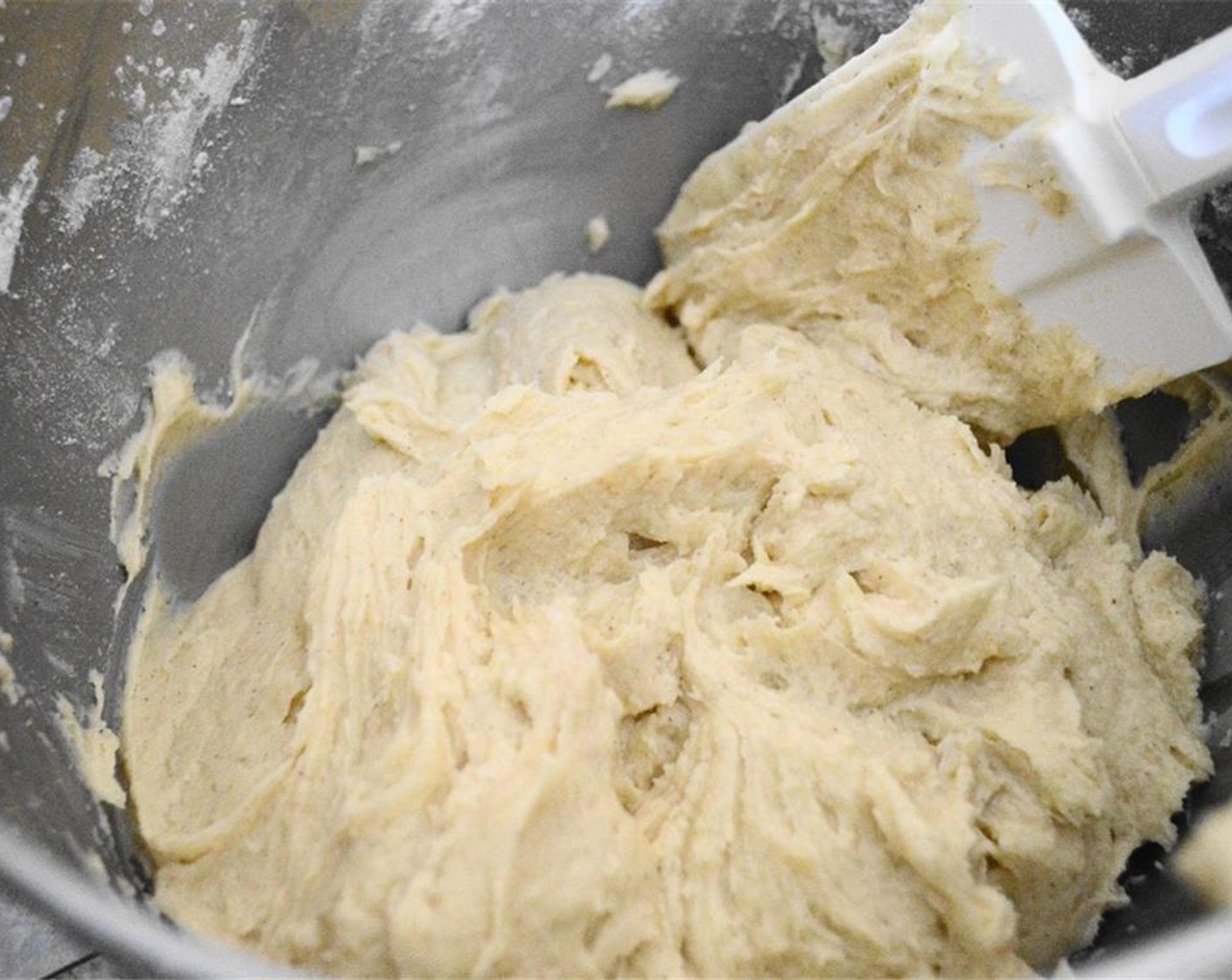 step 3 In the bowl of a stand mixer, combine the Mascarpone Cheese (2 cups), Butter (1 cup), and Granulated Sugar (2 cups). Beat them together well until creamy and fluffy.