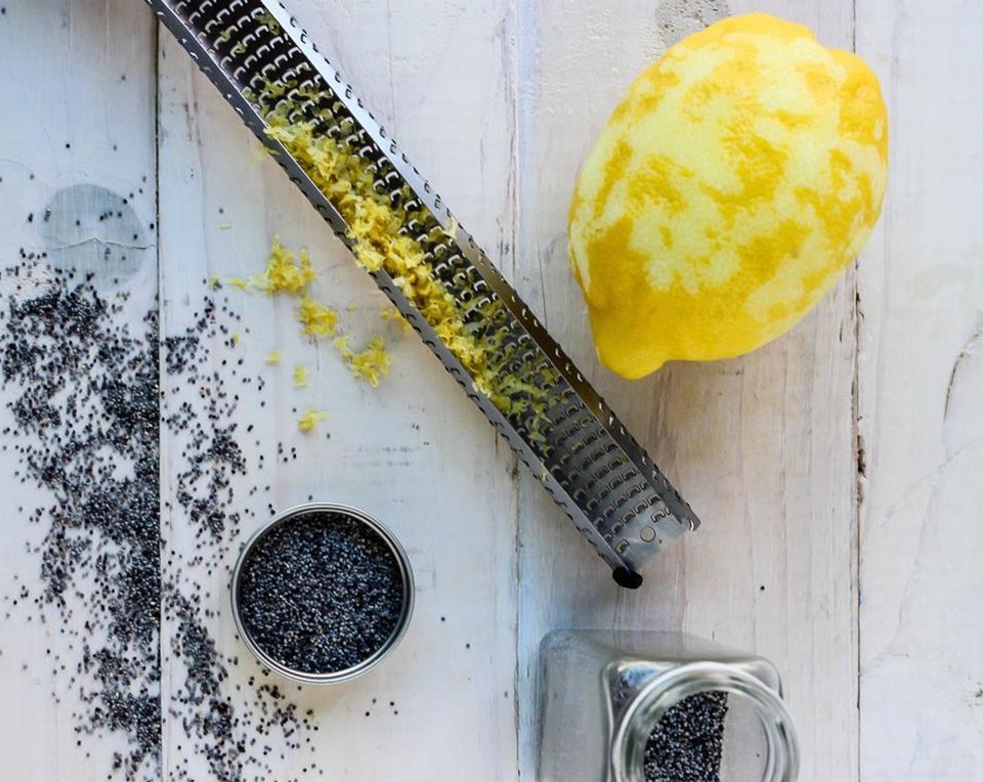 step 4 In a bowl of a stand mixer, cream Unsalted Butter (3/4 cup) on low until lump-free. Add Granulated Sugar (3/4 cup) and the zest of Lemon (1) until smooth. Add Honey (1 Tbsp), and Neutral Oil (1 oz), mix until well combined.