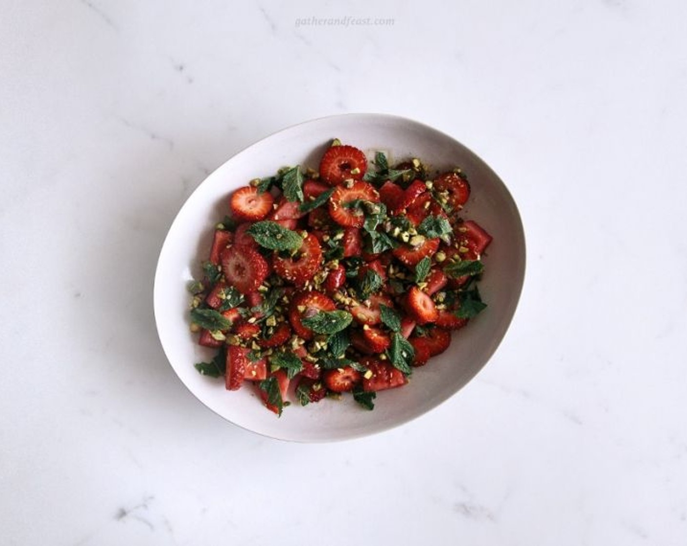 Watermelon, Strawberries, Pistachios, Honey & Mint