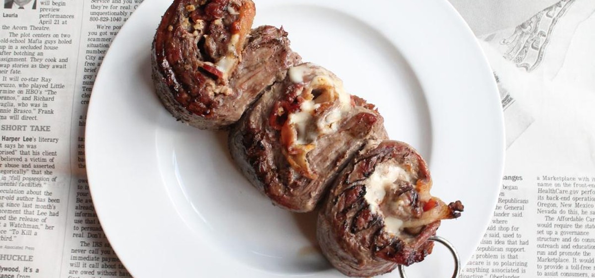 Grilled Stuffed Flank Steak Recipe | SideChef