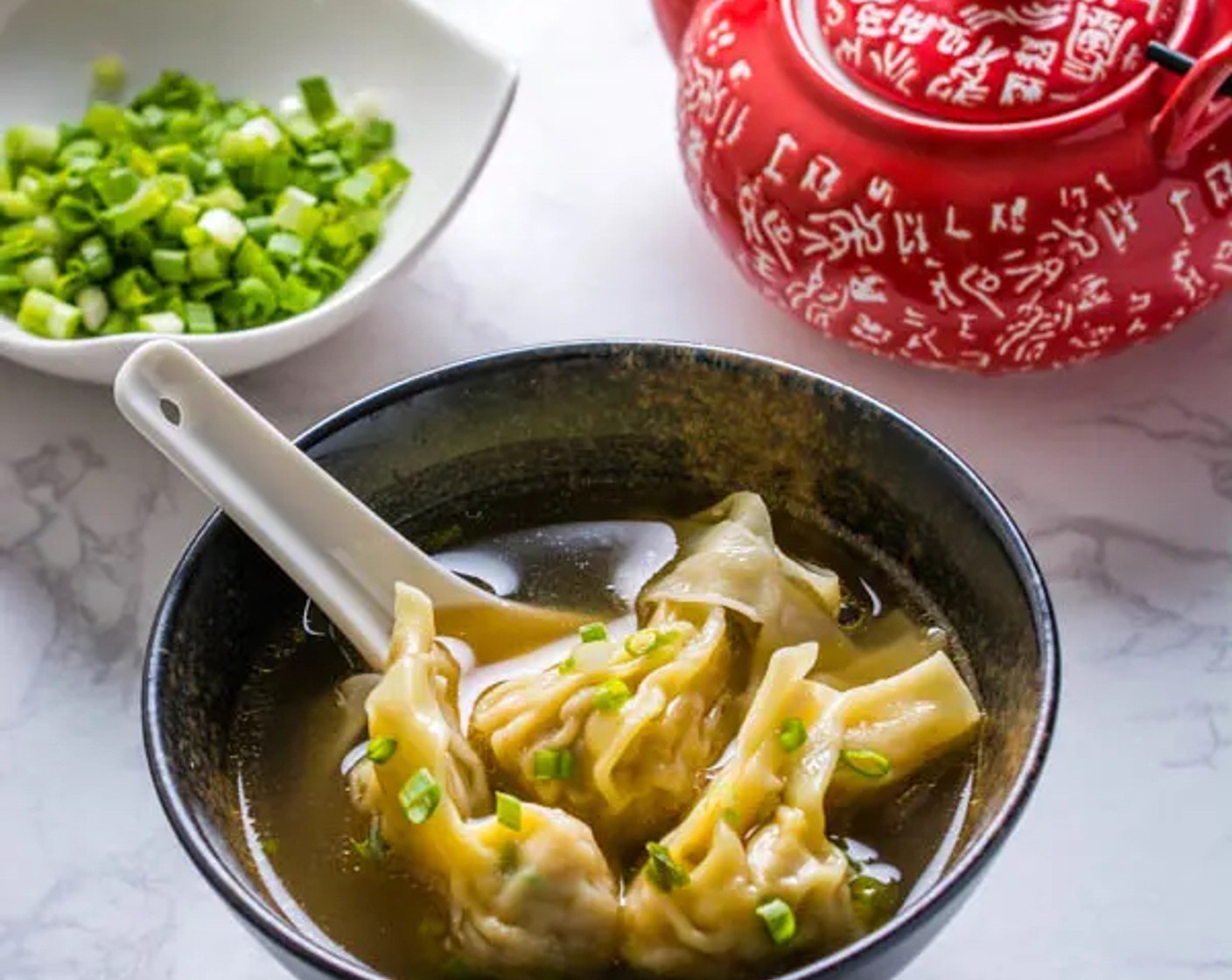 step 9 Garnish with the remaining Scallion (1/4 cup) and serve.