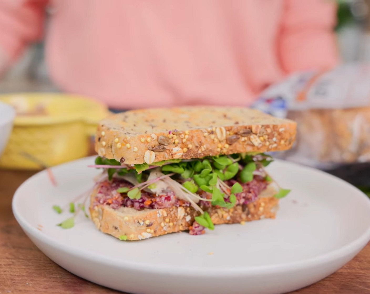 step 5 Top with Roasted Chicken (1/2 cup) and Broccoli Sprouts (1 handful). Enjoy!