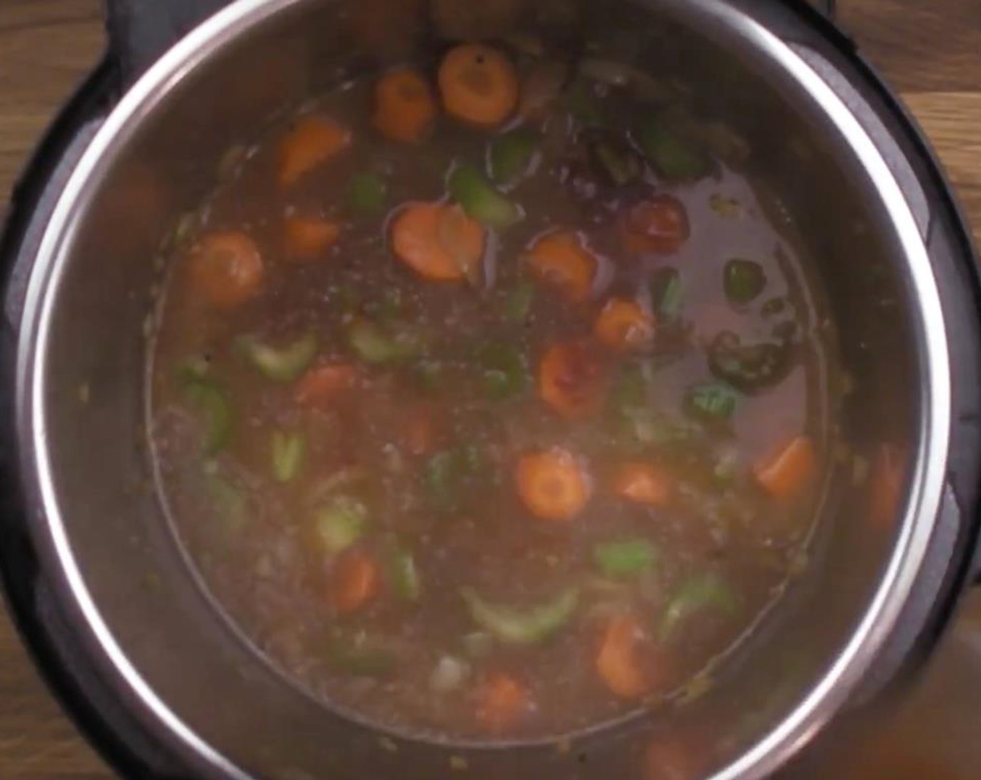 step 8 Add the chicken stock mixture to the pot.