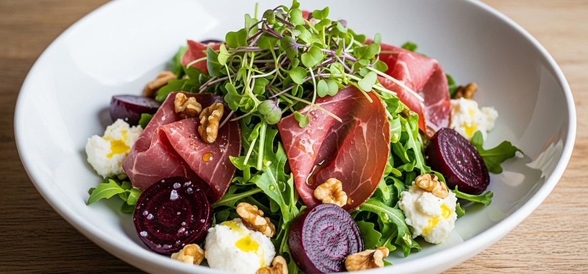 Bresaola, Arugula & Roast Baby Beet Salad Recipe | SideChef