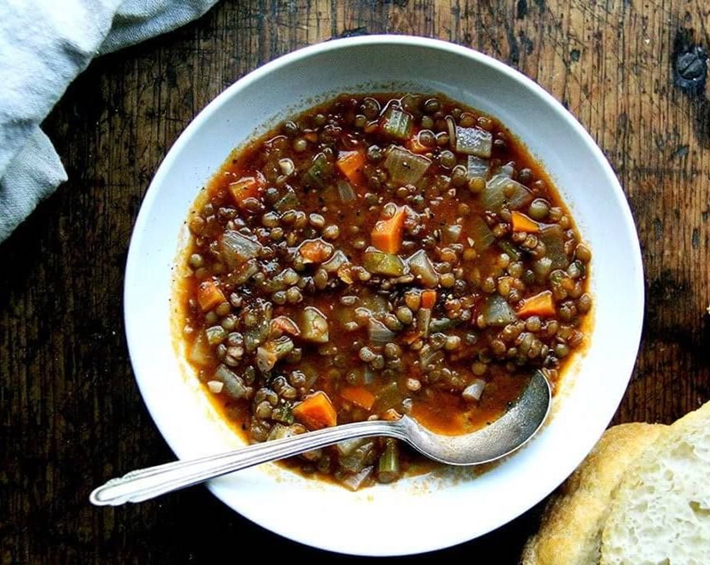 step 3 Taste, adjust with more salt — I always add another teaspoon of kosher salt, sometimes more. Extract the bay leaf and thyme sprigs, if using, and discard. Serve with bread and lots of Freshly Ground Black Pepper (to taste).