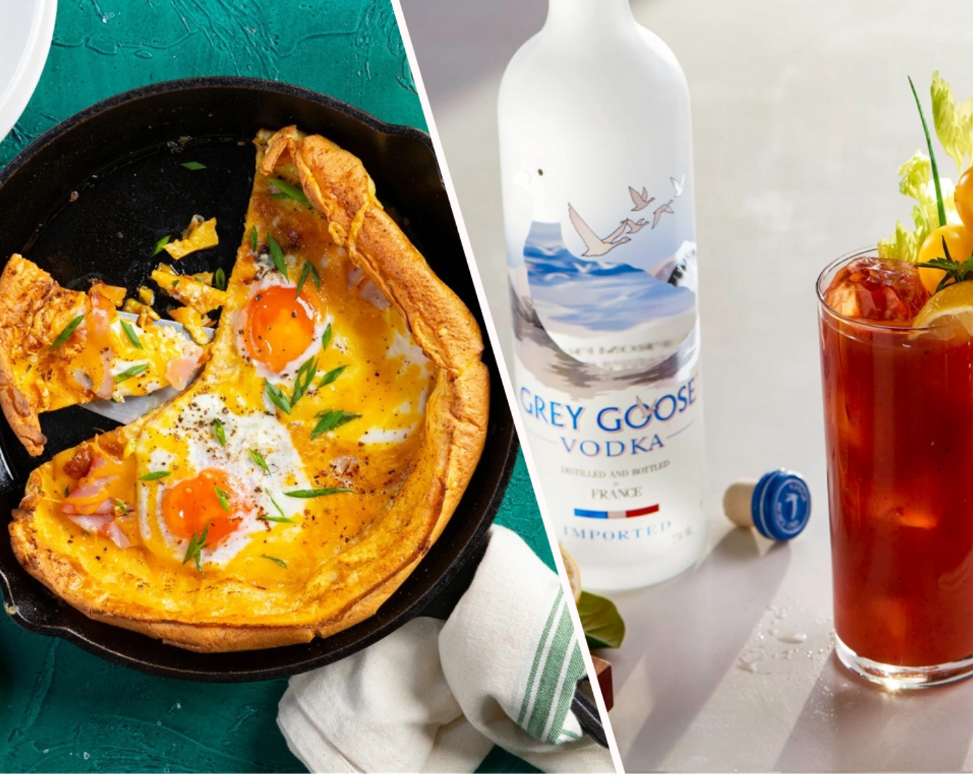 Easy Savory Dutch Baby Pancake and Bloody Mary Cocktail