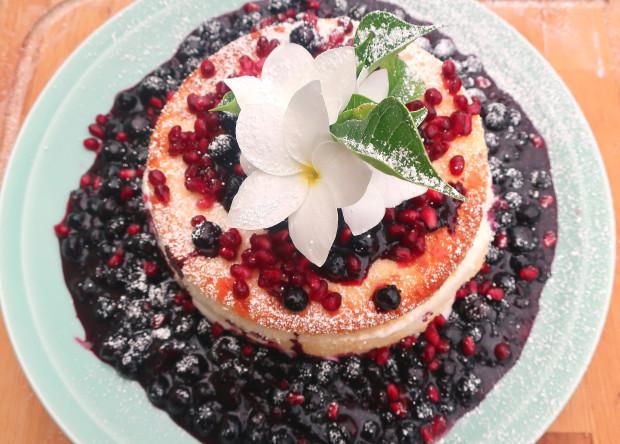 Yellow Cake with Cream Cheese Frosting and Blueberry Compote  Sweet Savant