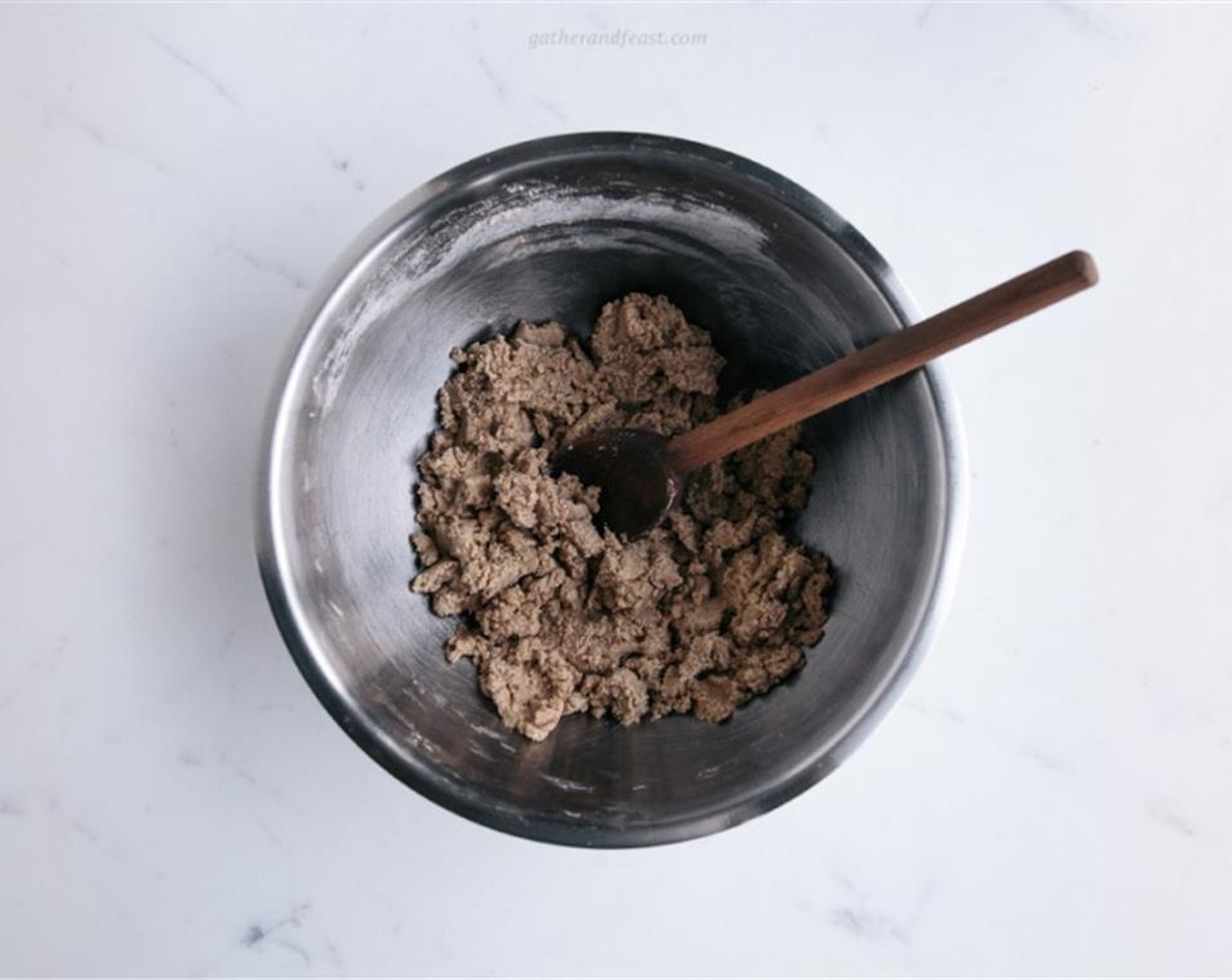 step 3 Add the All-Purpose Flour (1 1/2 cups), Rice Flour (1/2 cup), Vanilla Bean Powder (1 tsp), Sea Salt (1/4 tsp), Simply Organic Cinnamon, Ground (1 Tbsp), Ground Allspice (1 tsp) and roughly chopped good quality Milk Chocolate (1 cup) to the creamed butter and sugar.