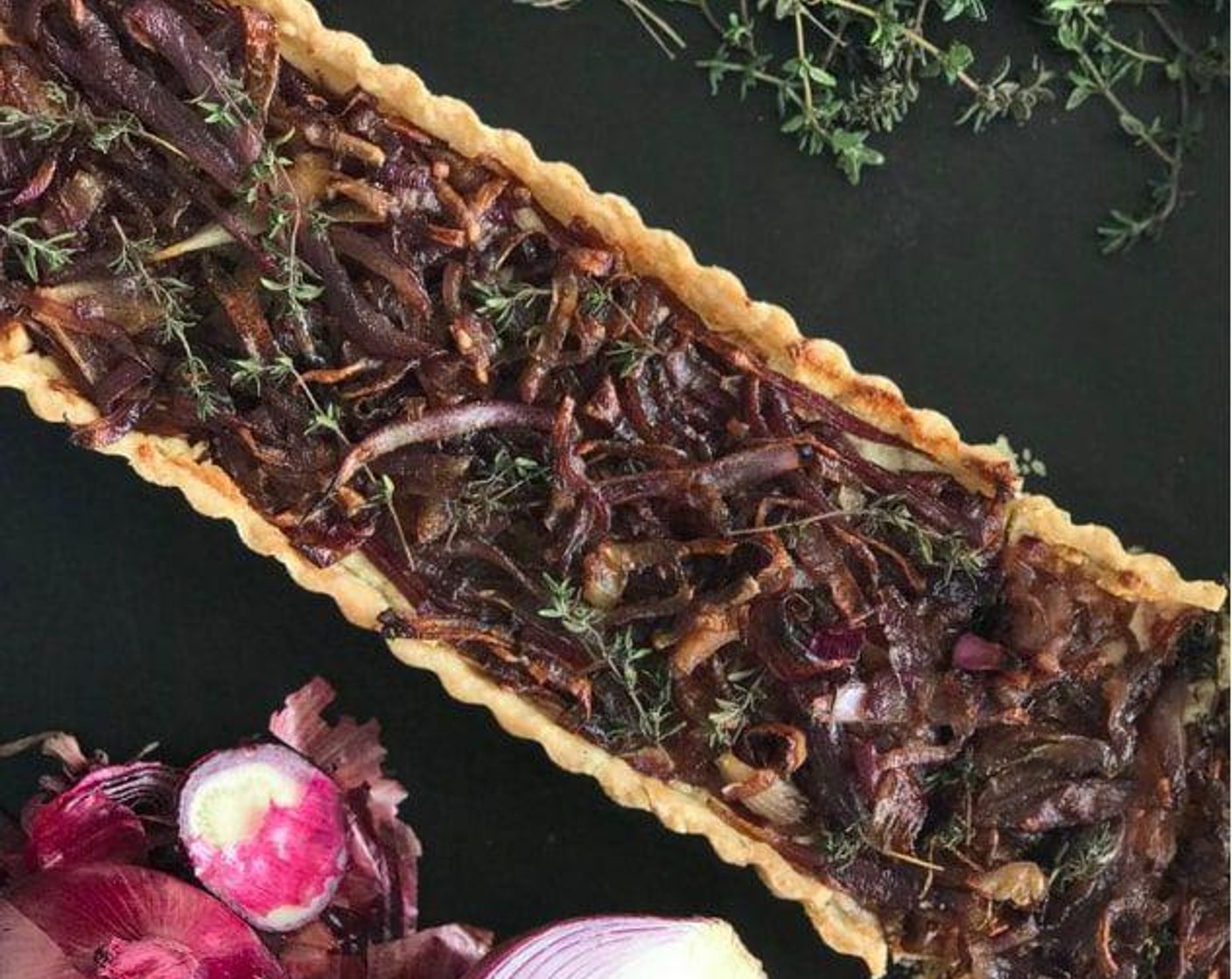 Caramelized Onion Tart with Goat Cheese and Thyme