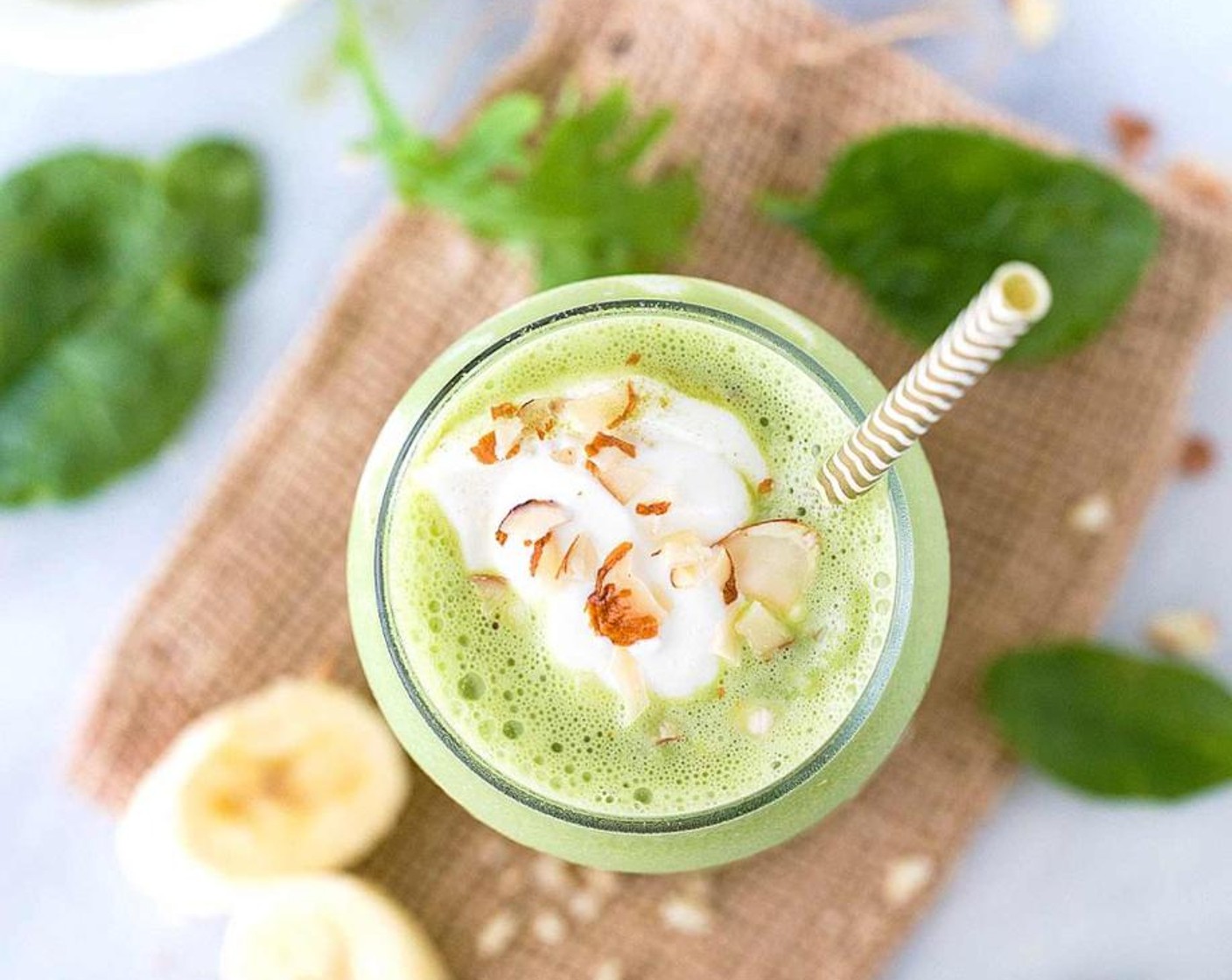 Super Green Smoothie with Matcha Tea
