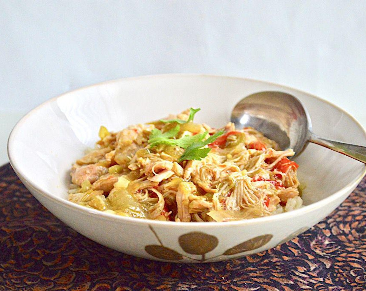 Slow Cooker Chicken Verde Bowls