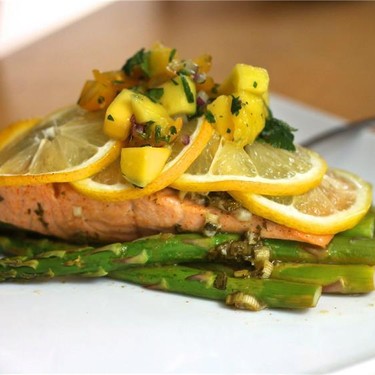 Citrus Cilantro Salmon En Papillote with Mango Salsa Recipe | SideChef