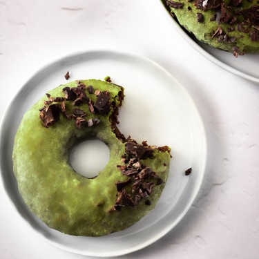 Chocolate Matcha Almond Flour Donuts Recipe | SideChef