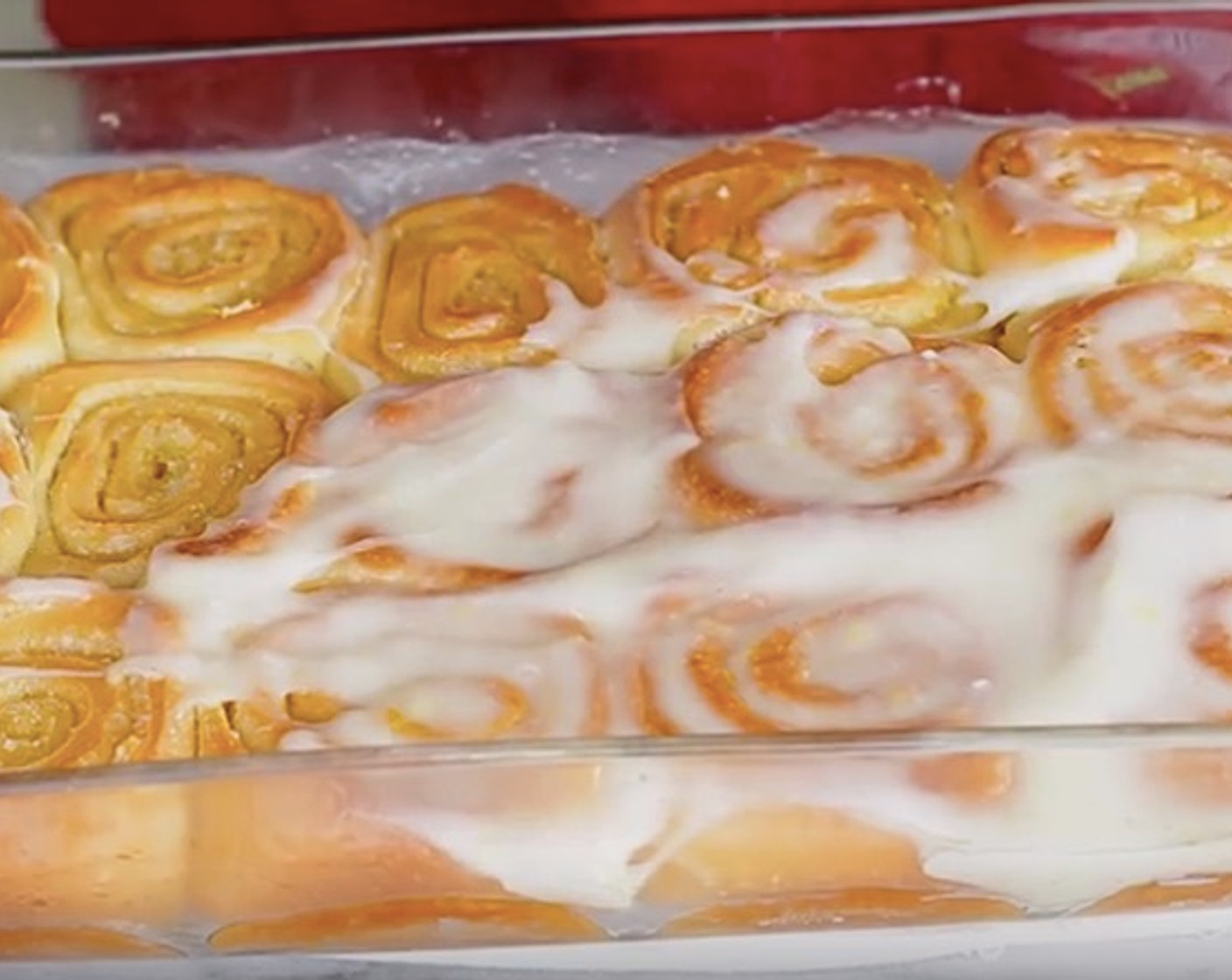 step 14 Spread lemon glaze on top of rolls while still warm.