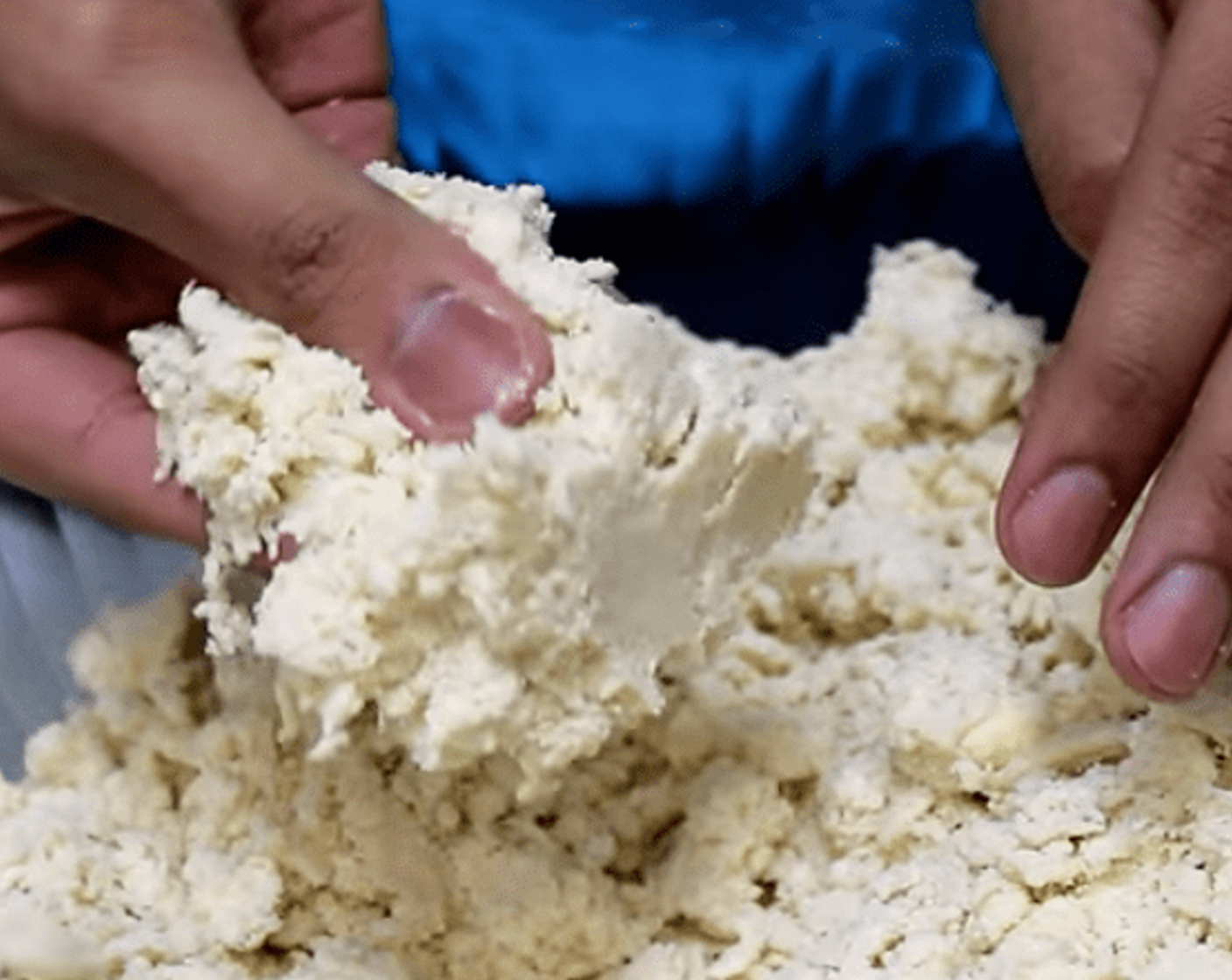 step 3 Divide the dough in two and wrap it in plastic wrap and place it in fridge for one hour.