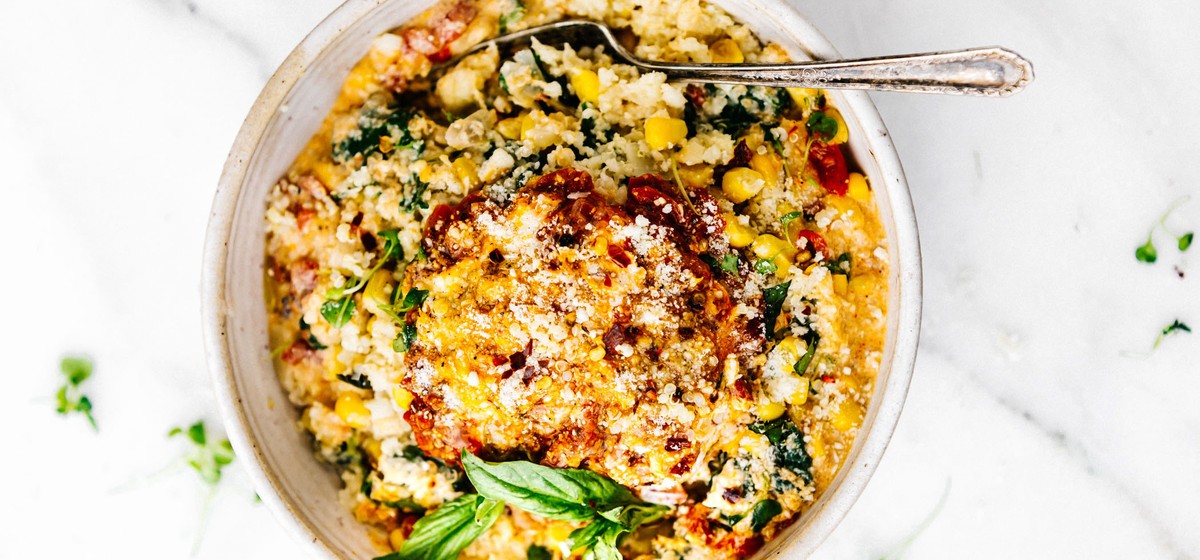 Creamy Sweet Corn Cauliflower Grits Recipe SideChef