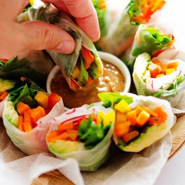 Vegan Rainbow Spring Rolls Recipe | SideChef