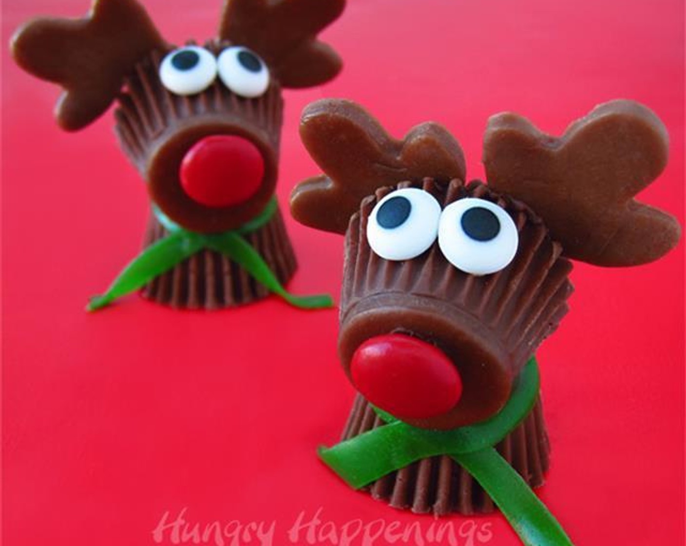 Reese's Cup Rudolph the Red Nose Reindeer Treats