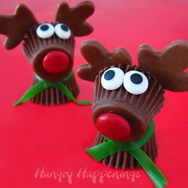 Reese's Cup Rudolph the Red Nose Reindeer Treats Recipe | SideChef