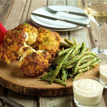 Roasted Cauliflower with Parmesan Green Beans Recipe | SideChef