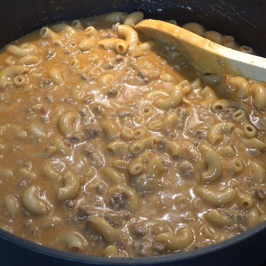One Pot Cheesy Beef Taco Pasta Recipe | SideChef