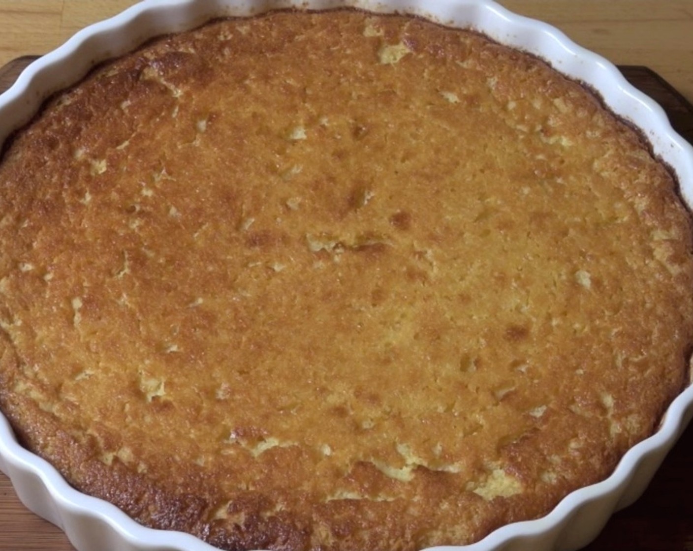 step 7 Bake in a preheated oven at 190 degrees C (375 degrees F) for about an hour. Once cooled dust with Powdered Confectioners Sugar (to taste) and serve either warm or cooled.