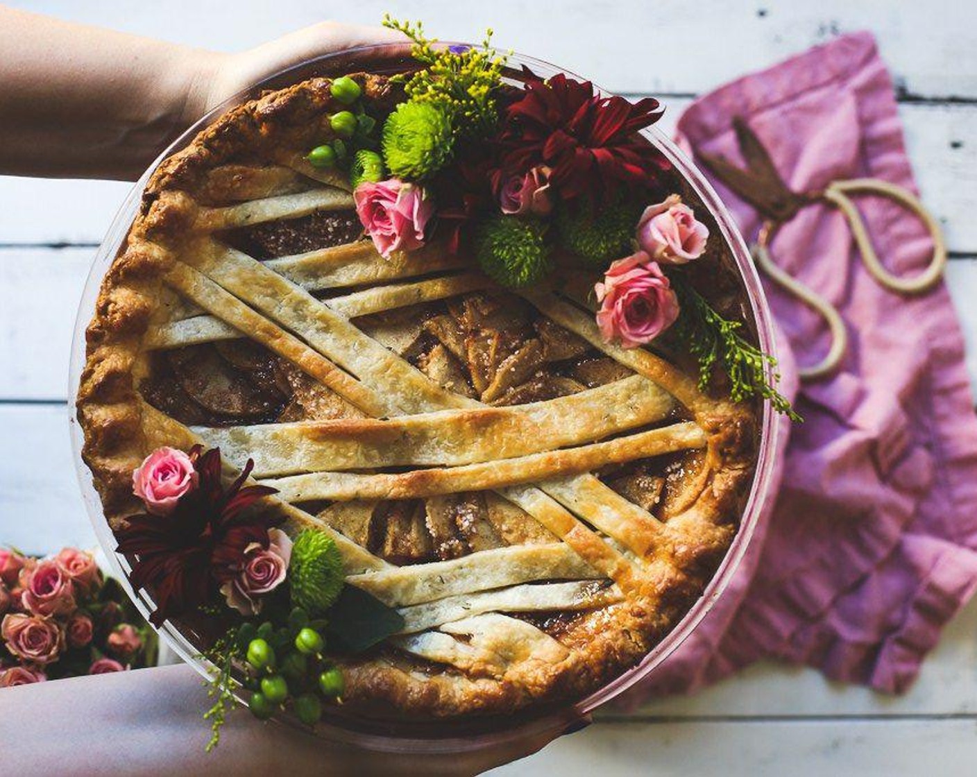 Apple Pie with Rosemary Buttermilk Crust