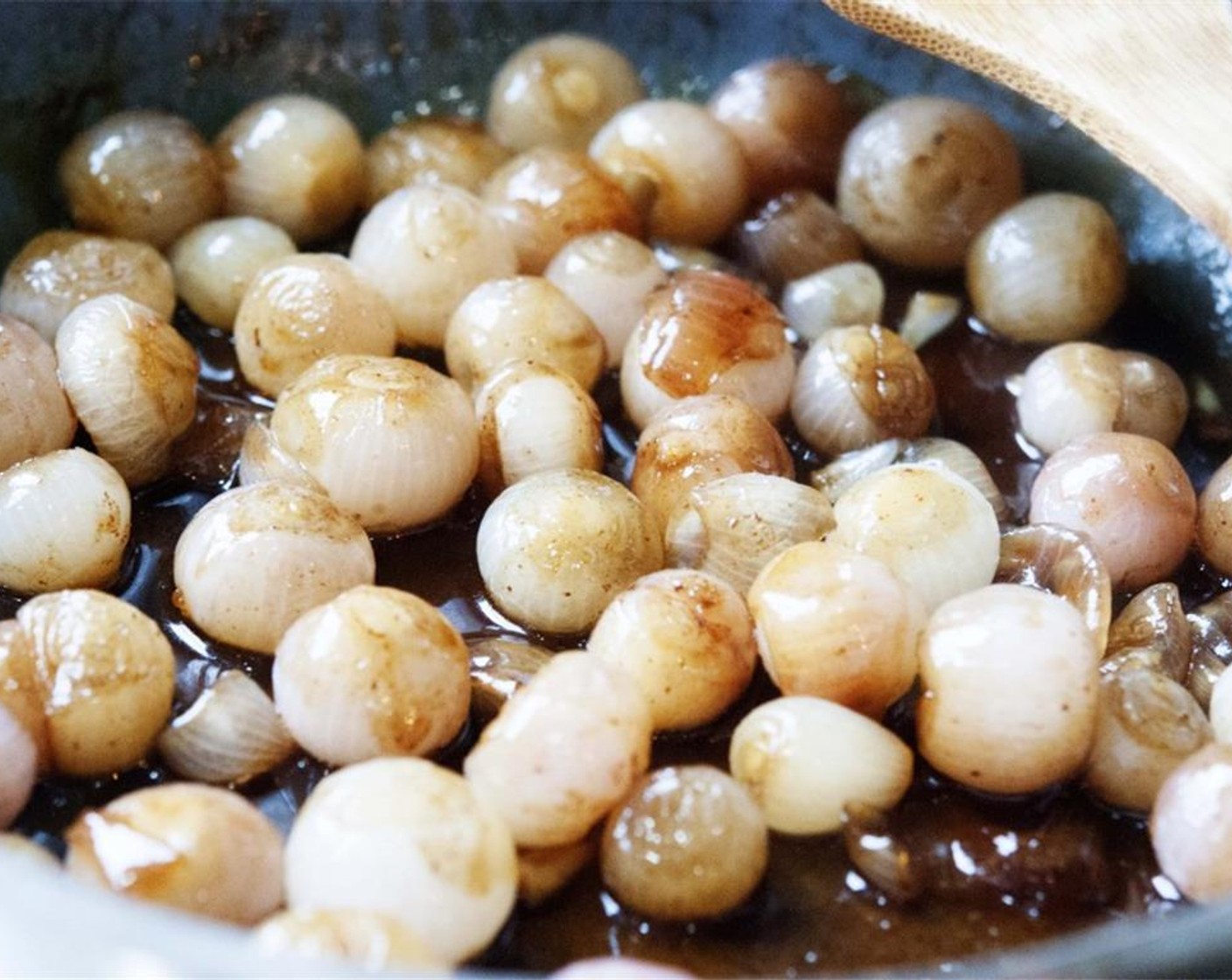 step 5 Cook on low heat until the shallots are cooked, about 20 min. Add Water (1 Tbsp) if needed.